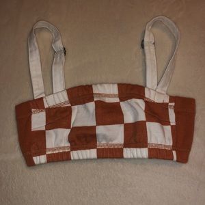 Cropped checkered top